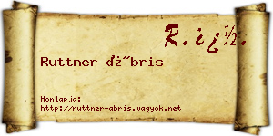 Ruttner Ábris névjegykártya